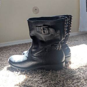 Guess studded black boots